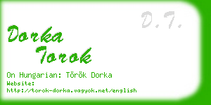 dorka torok business card